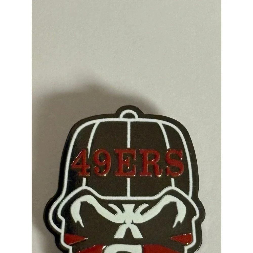 San Francisco 49ers Chrome Bandana Skull Hat Pin Niners New Era Fitted Hats Pins